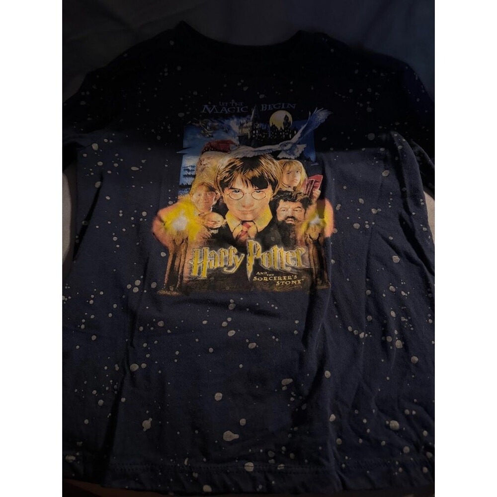 Harry Potter Sorcerer's Stone Let The Magic Begin Youth M 8 Splatter Shirt
